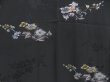 Photo3: 4813T07z540 Vintage Japanese Kimono Silk HAORI Flowers Black (3)