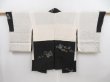 Photo7: 4813T07z540 Vintage Japanese Kimono Silk HAORI Flowers Black (7)