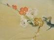 Photo4: 4813T12z630 Vintage Japanese Kimono Silk HAORI Plum branch Straw yellow (4)