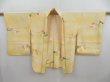 Photo5: 4813T12z630 Vintage Japanese Kimono Silk HAORI Plum branch Straw yellow (5)