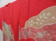 Photo2: 4816T01z570 Vintage Japanese Kimono Silk HAORI COAT Flowers Red-Pink (2)