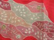 Photo3: 4816T01z570 Vintage Japanese Kimono Silk HAORI COAT Flowers Red-Pink (3)