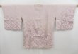 Photo1: 4816T02z510 Vintage Japanese Kimono Silk SHIBORI HAORI COAT Light purple (1)