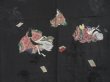 Photo3: 4816T03z420 Vintage Japanese Kimono Silk HAORI Princess Black (3)