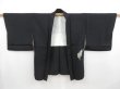 Photo5: 4816T08z580 Vintage Japanese Kimono Silk HAORI Flower Black (5)