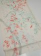 Photo2: 2R01z60  Japanese Kimono Silk  FABRIC Plum tree Off-white 42.1x14.6 (2)