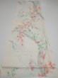 Photo8: 2R02z60  Japanese Kimono Silk  FABRIC Plum tree Off-white 42.1x14.6 (8)