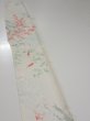 Photo3: 2R07z40  Japanese Kimono Silk  FABRIC Plum tree Off-white 56.7x7.1 (3)