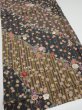 Photo2: 2R01z50  Japanese Kimono Silk  FABRIC Sakura Dark gray 39.0x14.8 (2)