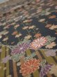 Photo4: 2R01z50  Japanese Kimono Silk  FABRIC Sakura Dark gray 39.0x14.8 (4)