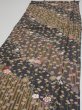 Photo3: 2R03z90  Japanese Kimono Silk  FABRIC Sakura Dark gray 67.7x14.8 (3)