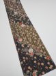 Photo2: 2R07z40  Japanese Kimono Silk  FABRIC Sakura Dark gray 64.2x7.5 (2)