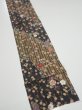 Photo2: 2R09z60  Japanese Kimono Silk  FABRIC Sakura Dark gray 87.4x7.1 (2)