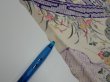 Photo8: 2R07z90  Japanese Kimono Silk  FABRIC Flowers Off-white 70.9x14.4 (8)