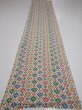 Photo5: 2R05z90  Japanese Kimono Silk  FABRIC Flower Off-white 63.8x14.4 (5)