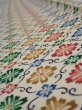 Photo4: 2R07z40  Japanese Kimono Silk  FABRIC Flower Off-white 56.7x7.1 (4)