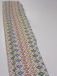 Photo3: 2R08z40  Japanese Kimono Silk  FABRIC Flower Off-white 57.9x7.1 (3)