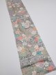 Photo2: 2R09z60  Japanese Kimono Silk  FABRIC Plum branch Light gray 81.9x7.3 (2)