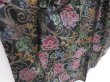 Photo3: 4817T04z810 Vintage Japanese Kimono Silk OSHIMA TSUMUGI Flowers Black (3)