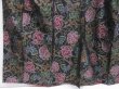 Photo4: 4817T04z810 Vintage Japanese Kimono Silk OSHIMA TSUMUGI Flowers Black (4)