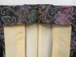 Photo7: 4817T04z810 Vintage Japanese Kimono Silk OSHIMA TSUMUGI Flowers Black (7)