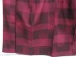 Photo4: 4817T05z840 Vintage Japanese Kimono Silk TSUMUGI  Wine red (4)