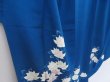 Photo3: 4817T07z970 Vintage Japanese Kimono Silk TSUKESAGE Flower Oriental blue (3)