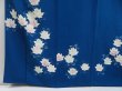 Photo6: 4817T07z970 Vintage Japanese Kimono Silk TSUKESAGE Flower Oriental blue (6)