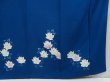 Photo7: 4817T07z970 Vintage Japanese Kimono Silk TSUKESAGE Flower Oriental blue (7)