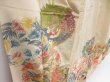 Photo3: 4817T08z810 Vintage Japanese Kimono Silk TSUKESAGE Flowers Sand beige (3)