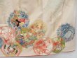 Photo7: 4817T08z810 Vintage Japanese Kimono Silk TSUKESAGE Flowers Sand beige (7)