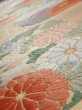 Photo4: 1D01z260 Vintage Japanese Kimono Silk Obi FABRIC material Peony Gold 52.8x12.2 (4)