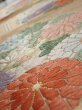 Photo4: 1D02z240 Vintage Japanese Kimono Silk Obi FABRIC material Peony Gold 50.0x12.4 (4)