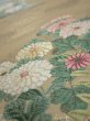 Photo4: 1D03z70  Japanese Kimono Silk Obi FABRIC material Flowers Cream-Gold 19.7x12.4 (4)