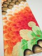 Photo2: 1D01z320 Vintage Japanese Kimono Silk Obi FABRIC material Big mums  53.5x11.8 (2)