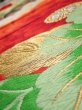 Photo4: 1D01z320 Vintage Japanese Kimono Silk Obi FABRIC material Big mums  53.5x11.8 (4)