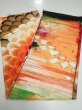 Photo6: 1D02z280 Vintage Japanese Kimono Silk Obi FABRIC material Big mums  47.2x12.0 (6)