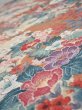 Photo4: 1Z02z60  Japanese Kimono Silk  FABRIC Flowers Sand beige 40.2x14.8 (4)