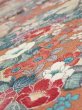 Photo4: 1Z05z90  Japanese Kimono Silk  FABRIC Flowers Sand beige 68.5x14.8 (4)