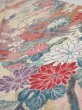 Photo4: 1Z07z50  Japanese Kimono Silk  FABRIC Flowers Sand beige 63.8x7.3 (4)