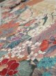 Photo4: 1Z08z60  Japanese Kimono Silk  FABRIC Flowers Sand beige 86.6x7.3 (4)