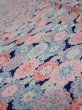 Photo4: 1Z10z30  Japanese Kimono Silk  FABRIC Chrysanthemum Navy 37.8x6.9 (4)