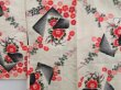 Photo3: 4819T10z370 Vintage Japanese Kimono Silk MEISEN HAORI Flowers Off-white (3)