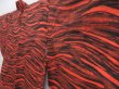 Photo2: 4819T13z410 Vintage Japanese Kimono Silk MEISEN HAORI Wave Orangered (2)