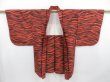 Photo5: 4819T13z410 Vintage Japanese Kimono Silk MEISEN HAORI Wave Orangered (5)