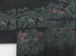 Photo3: 4819T14z590 Vintage Japanese Kimono Silk HAORI Mountain Black (3)