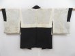 Photo7: 4819T14z590 Vintage Japanese Kimono Silk HAORI Mountain Black (7)