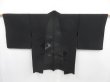 Photo1: 4819T01z280 Vintage Japanese Kimono Silk See through HAORI Flowers Black (1)