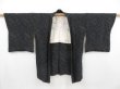 Photo6: 4819T03z670 Vintage Japanese Kimono Silk HAORI Jigami Black (6)