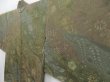 Photo2: 4819T04z570 Vintage Japanese Kimono Silk HAORI Flowers Grass green (2)